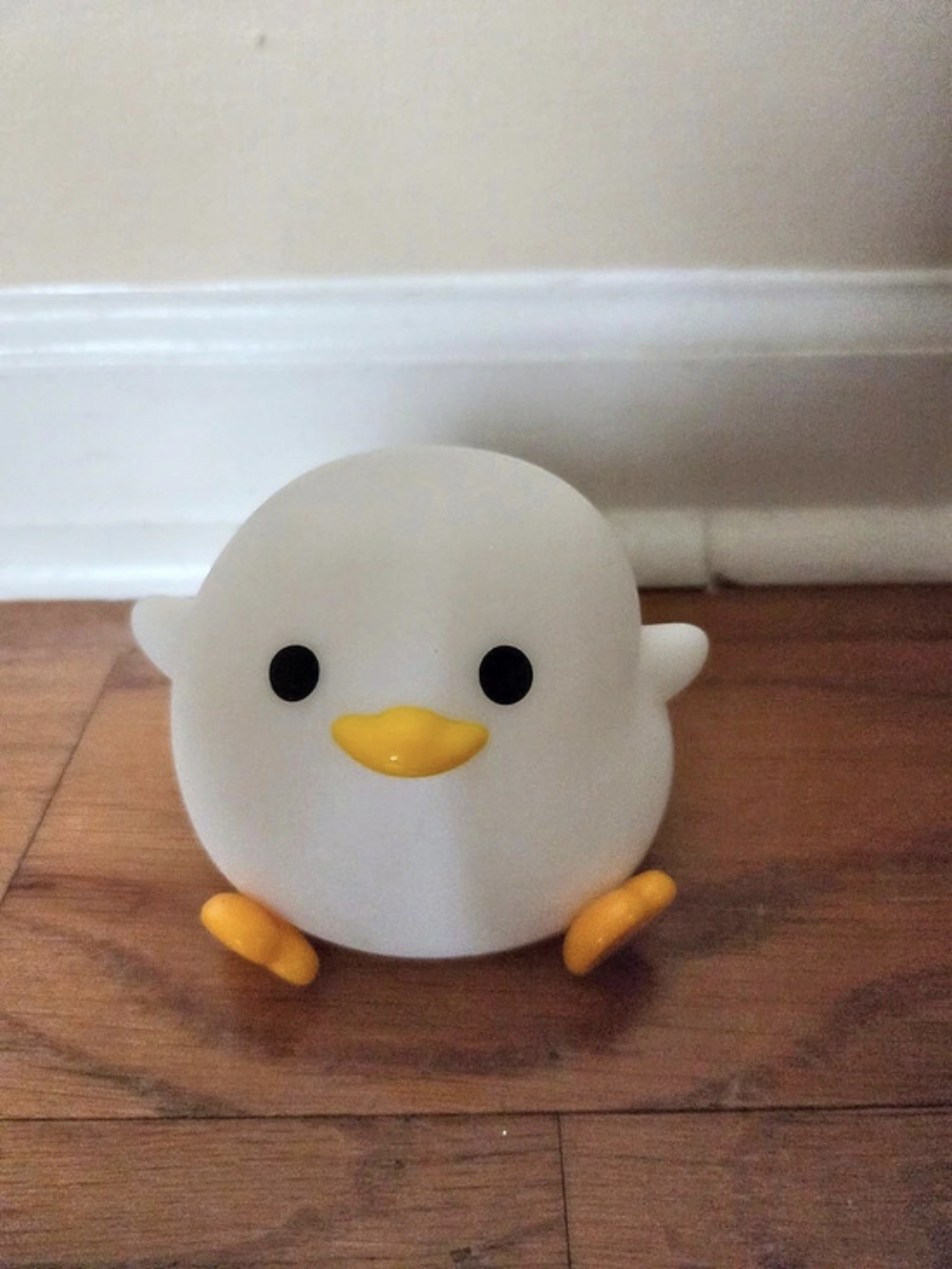 Silicone Duck Night Light Lamp White & Yellow